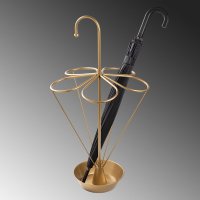 Suport pentru umbrele Aberto Design, metal auriu, dimensiuni 40x40x76 cm - 2