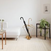 Suport pentru umbrele Aberto Design, metal auriu, dimensiuni 40x40x76 cm - 5