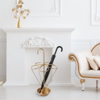 Suport pentru umbrele Aberto Design, metal auriu, dimensiuni 40x40x76 cm - 6