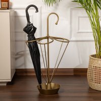 Suport pentru umbrele Aberto Design, metal auriu, dimensiuni 40x40x76 cm - 8