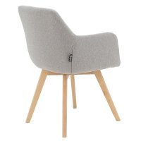 Fotoliu Nasima material textil gri - culoare lemn natural 57x58x84cm - 2