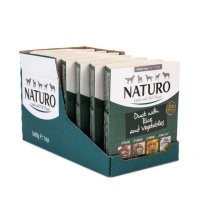 NATURO Low Grain Rață și Legume pentru Câini, Tăviță Hrană Umedă cu Conținut Redus de Cereale, 400g - 2