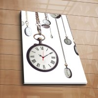 Ceas de perete decorativ din pânză 5070CS Multicolor 45x70 cm - 2