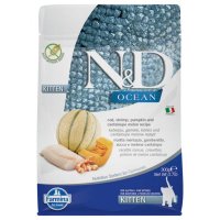 N&D Ocean Kitten, Cod și Creveți, hrană uscată fără cereale pisici junior, 300g - 2
