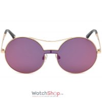 Ochelari de soare dama Web Eyewear WE0211-34Z cu rama rotunda aurie roz - 1