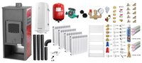 Pachet complet de incalzire Fornello Roma E Bordeaux 22 kW cu boiler de 100 l, radiatoare Alvo si accesorii - 1