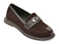 Mocasini FLAVIA PASSINI maro, HZY15, din piele intoarsa - 1
