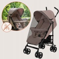 Carucior sport pentru copii Lionelo Elia Bej Taupe cu plasa de tantari, suport de picioare reglabil, spatar ajustabil in 4 pozitii, capotina XXL, pliere tip umbrela, capacitate 15 kg, 6 luni+ - 5