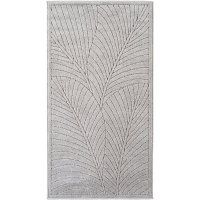 Covor Traversa NOVA V3 Argintiu 80x150 cm - Design Modern cu Frunze - 2