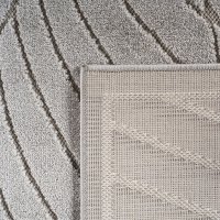 Covor Traversa NOVA V3 Argintiu 80x150 cm - Design Modern cu Frunze - 5