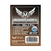Mayday Card Game Sleeves - 66x91mm cu Spate Opac Maro - 1