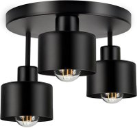 Lustra suspendata Adviti Ramos AD-LD-6258BE27M, 3 surse E27, putere maxima 60W, negru elegant - 1
