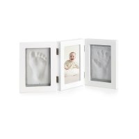 Kit rama foto, Jane, Cu mulaj amprenta manuta si piciorus, White - 1