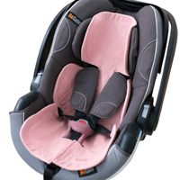 Insert respirabil din in BabyLy pentru scoica auto, design 3D, Powder Pink - 2