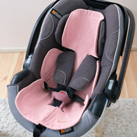 Insert respirabil din in BabyLy pentru scoica auto, design 3D, Powder Pink - 1