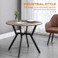Masa rotunda Agatha cu picior metalic si blat de 90 cm - 1