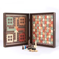Set  Manopoulos (4 in 1) sah, Table, Ludo  Snakes 34 x 34 cm - 4 CULORI - 1