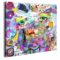Tablou - Colourful Owl 40x40 cm - 1