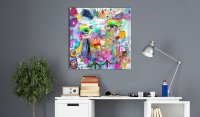 Tablou - Colourful Owl 40x40 cm - 2