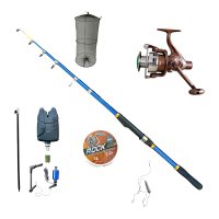 Set lanseta telescopica 3 m carbon, mulineta NBR 3000 Cool Angel, juvelnic, senzor cu swinger, fir 150 m, montura crap - 2
