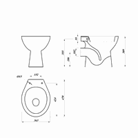 Vas WC Cil Napoli Alb pentru Pardoseala - 2