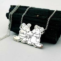 Lantisor Personalizat - Familia Soricel din Argint 925 - 1