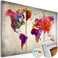 Tablou din plută - Mosaic of Colours [Cork Map] 60x40 cm - 1