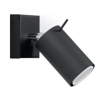 Aplica perete Ring Negru 8x16x8 cm - 1