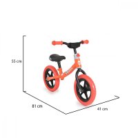 Bicicleta copii fara pedale Byox 2B balance Red 12 inch, de la 2 ani pana la greutatea de 20 kg, ghidon reglabil pe inaltime, roti din spuma EVA, inaltimea scaunului reglabila de la 35 cm la 45 cm - 6
