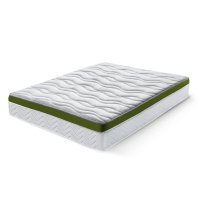 Saltea Ideal Sleep ALOE VERA AIRFLOW MEMORY, Arcuri Bonell, spumă poliuretanică elastică, spumă cu memorie, husă cu aerisire optimă, superortopedică, Grosime 30 cm - 1