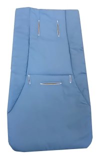Husa de bumbac pentru carucior Uni albastra - 1