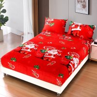 Set cearsaf Cocolino cu elastic si 2 fete de perna Dormy Merry V21, 180x200 cm - 1
