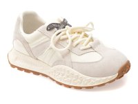 Pantofi sport FLAVIA PASSINI albi, 6677, din material textil si piele naturala - 1