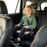 Inaltator auto copii I-Size cu isofix Tulano Avignon Cabby 30 Beige-Black 125-150 cm,suport pahar inclus,husa din material ultra soft,omologat R129 - 5