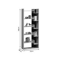 Biblioteca Naya Natural-Antracit 72x30x30x5 cm - 3