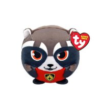 Jucarie de plus TY Beanie Balls 8cm - Pisica Alba Marvel Rocket - 1