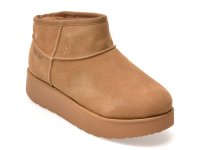 Ghete SKECHERS maro, KEEP COZY, din piele intoarsa - 1