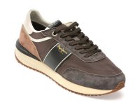 Pantofi sport PEPE JEANS maro, MS60008, din material textil si piele naturala - 1