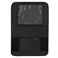Organizator auto, Lionelo, Cu 5 buzunare de diferite dimensiuni, Cu buzunar pentru tableta, Montare cu clema, Piele ecologica, Impermeabila, Negru - 1