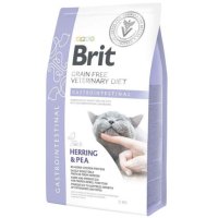 BRIT VD Gastrointestinal, Hering, dietă veterinară, hrană uscată fără cereale pisici, sistem digestiv, 2kg - 2