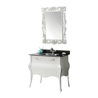 Set mobilier baie Terra 3 piese alb 90 cm - eleganta si rafinament - 1