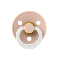 Suzeta fosforescenta Bibs Colour Glow Latex tetina rotunda 0 luni + Blush - 3