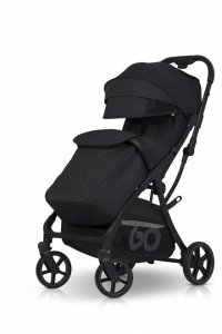 Carucior sport pentru copii dual fold EasyGo Faro, certificat pana la 22 kg, accesorii si geanta transport incluse, Ebony Black - 4