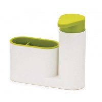 Organizator pentru chiuveta 2in1 plastic, alb/verde - 1