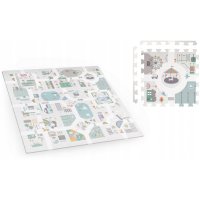 Covor puzzle multifunctional pentru copii Nukido Town 105x105x1 cm din spuma EVA inodora, 9 piese cu doua fete, izoleaza perfect de sol,material anti-alunecare,piese cu functie de pioni - 6