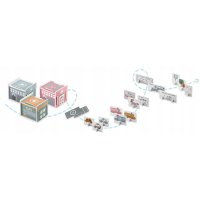 Covor puzzle multifunctional pentru copii Nukido Town 105x105x1 cm din spuma EVA inodora, 9 piese cu doua fete, izoleaza perfect de sol,material anti-alunecare,piese cu functie de pioni - 7