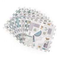Covor puzzle multifunctional pentru copii Nukido Town 105x105x1 cm din spuma EVA inodora, 9 piese cu doua fete, izoleaza perfect de sol,material anti-alunecare,piese cu functie de pioni - 8