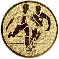 Emblema medalie cu simbol fotbal 25mm, aurie - 1