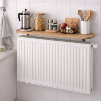 Raft de perete pentru calorifer Homs, finisaj nuc, 80 x 18 cm, L005 - 1