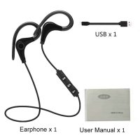 Casti Wireless Techstar® BT200, Bluetooth 4.1 ,HD Audio, Rezistente la Transpiratie, Comenzi pe Fir, Negru - 8